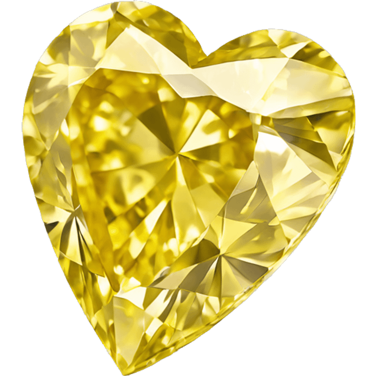 Heart shaped 56-carat yellow diamond emoji