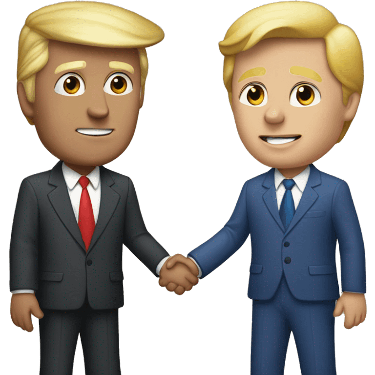 trump and chappell roan standing next to each other holding hands emoji