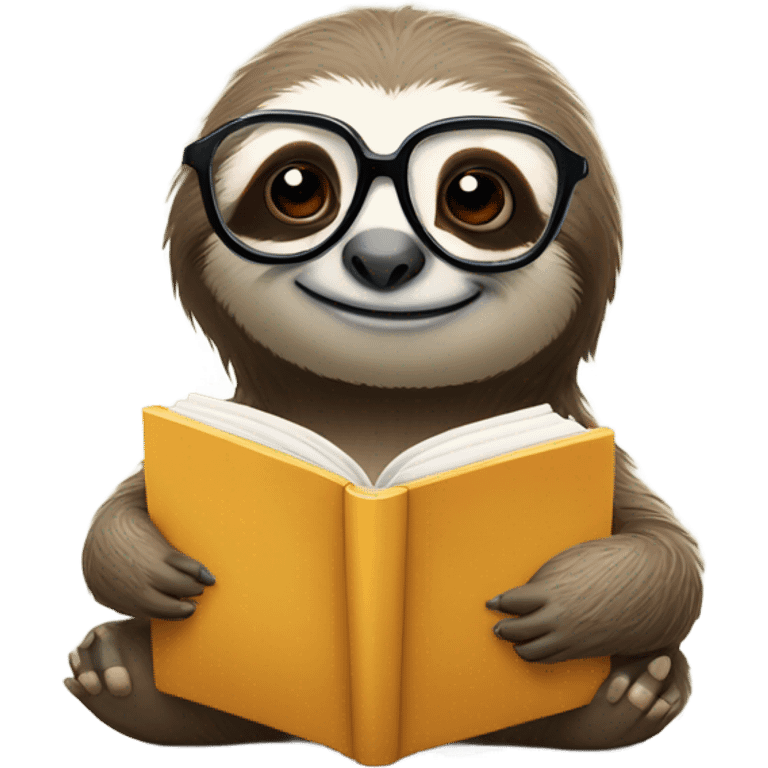 nerd sloth  emoji