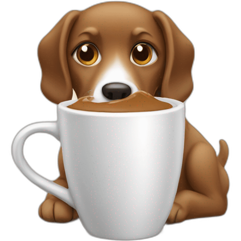 dog drink coffee emoji