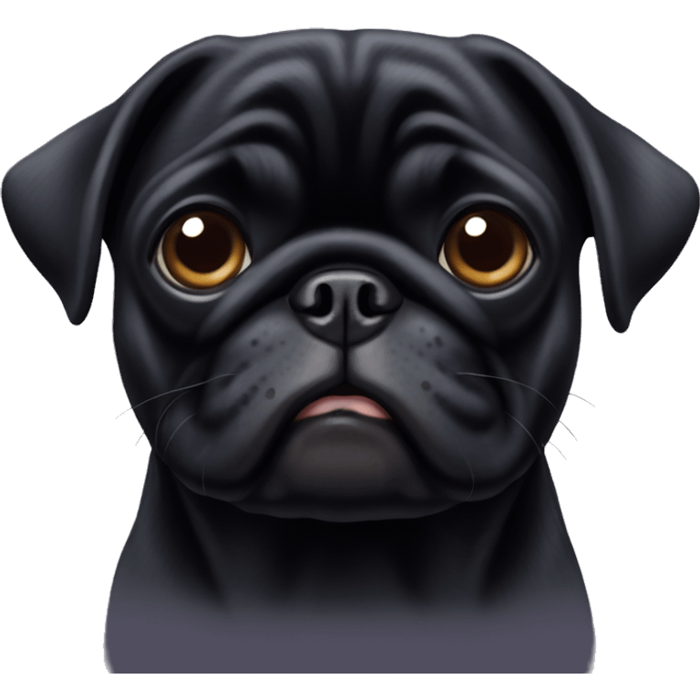 black pug dog emoji