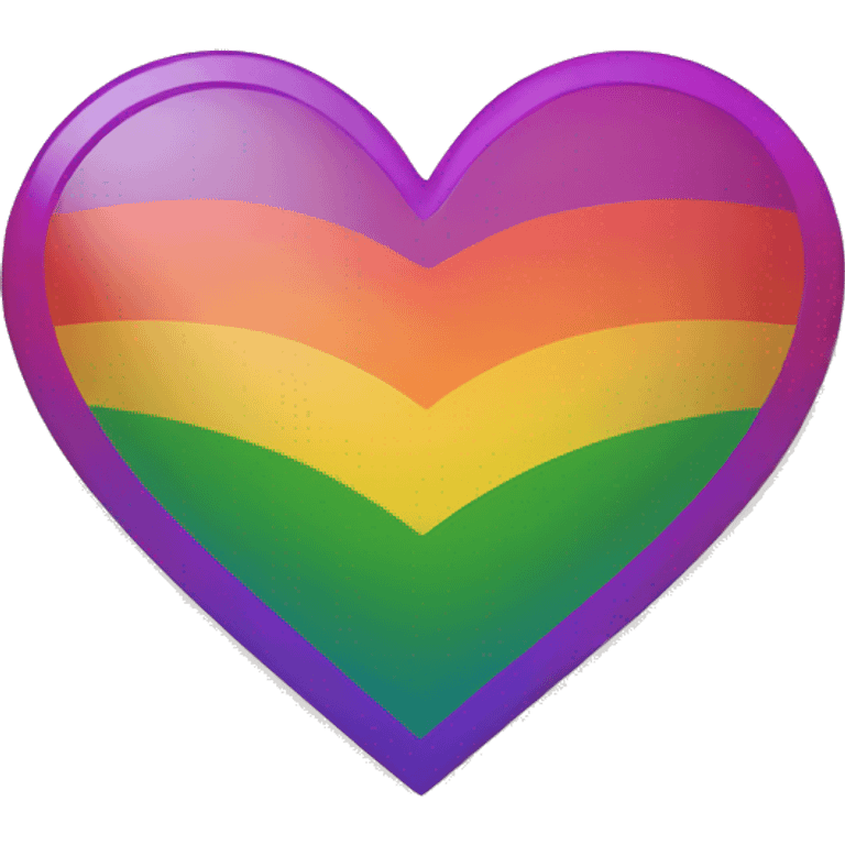 lesbian flag colored heart in iphone style  emoji