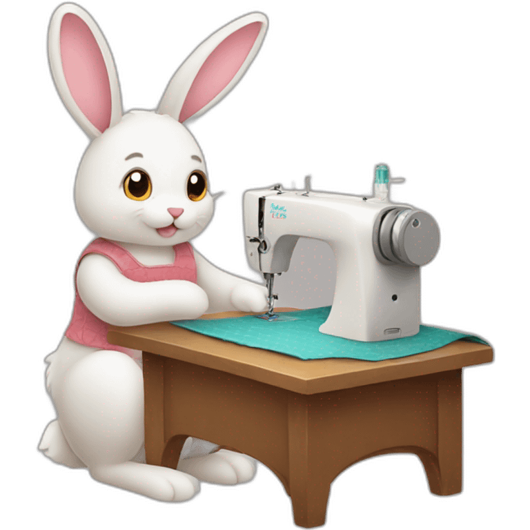 bunny sewing emoji