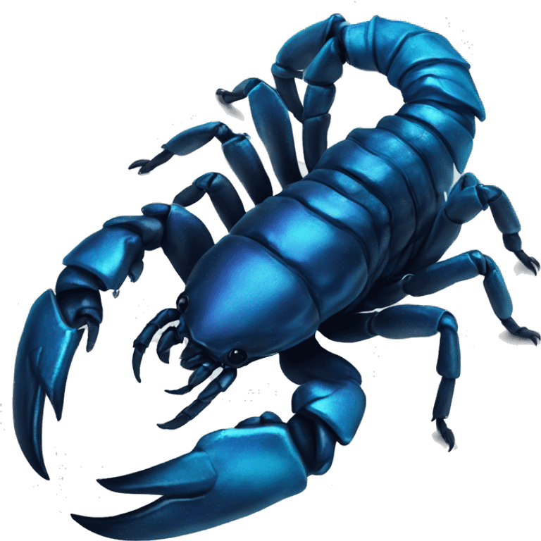 Black and blue duochrome Scorpion realistic emoji