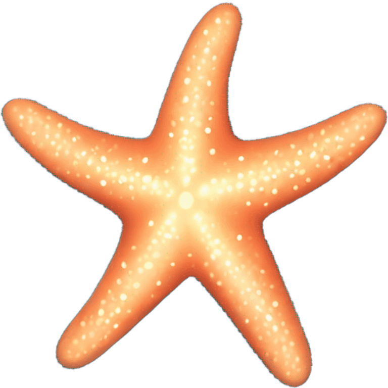 A glowing starfish (⭐) with soft lines that radiate outward, surrounded by a calming swirl of ocean waves emoji