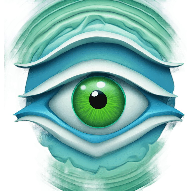 Green evil eye emoji