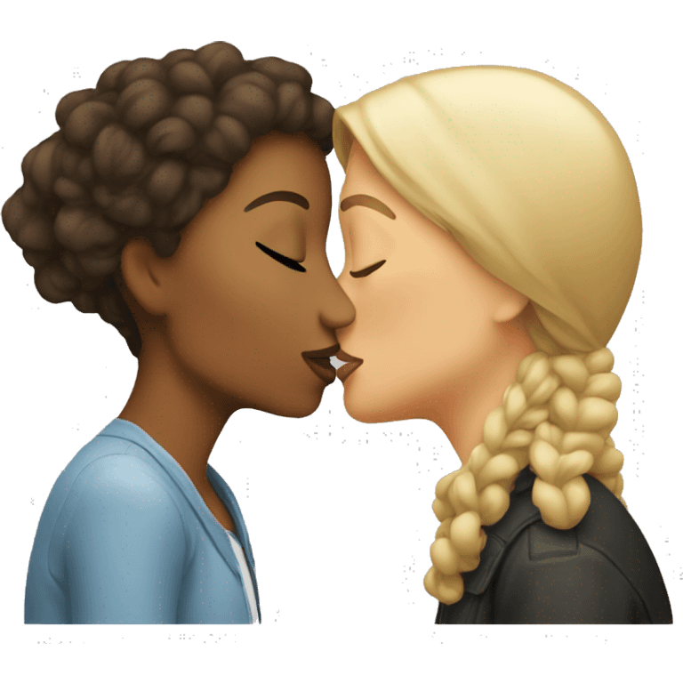 Women kiss a woman emoji