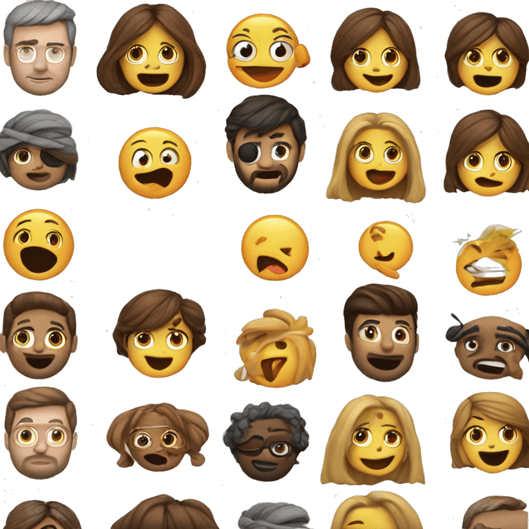 Crea una imagen combinando estos 3 emojis cíñete a ellos: 😮‍💨😒🧐 emoji