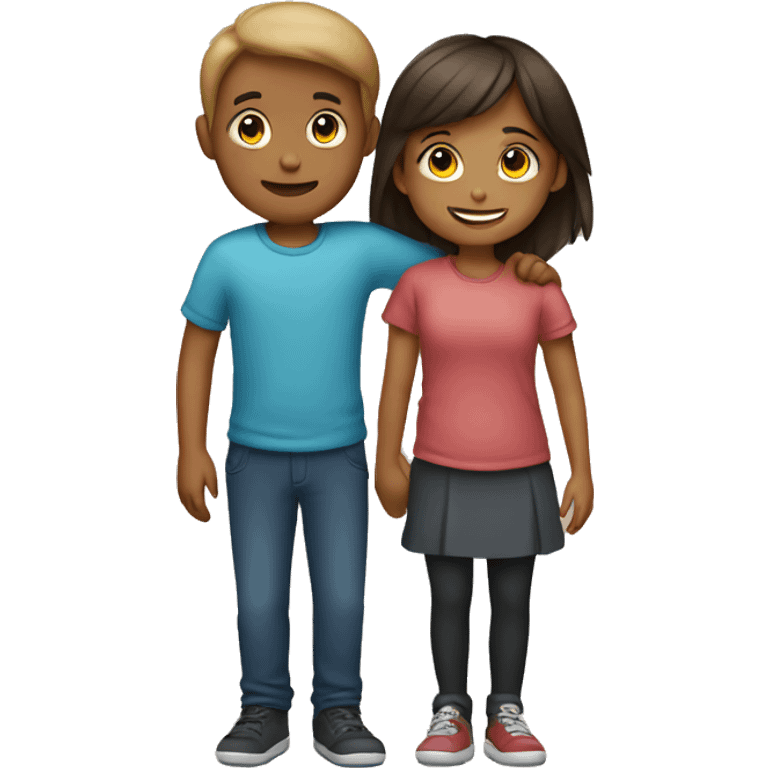 boy and girl hugging emoji