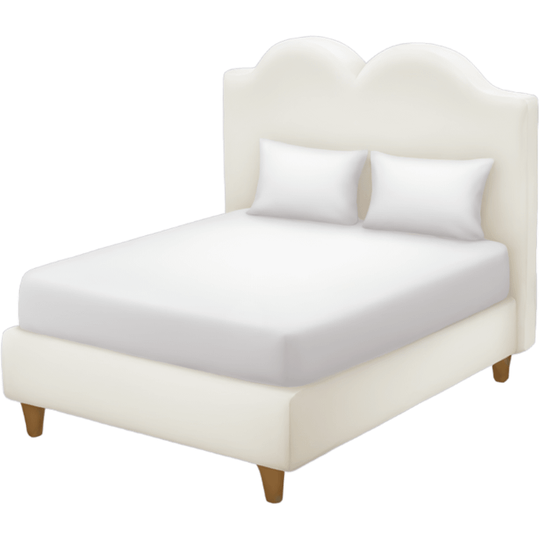 White ombre heart shaped bed  emoji