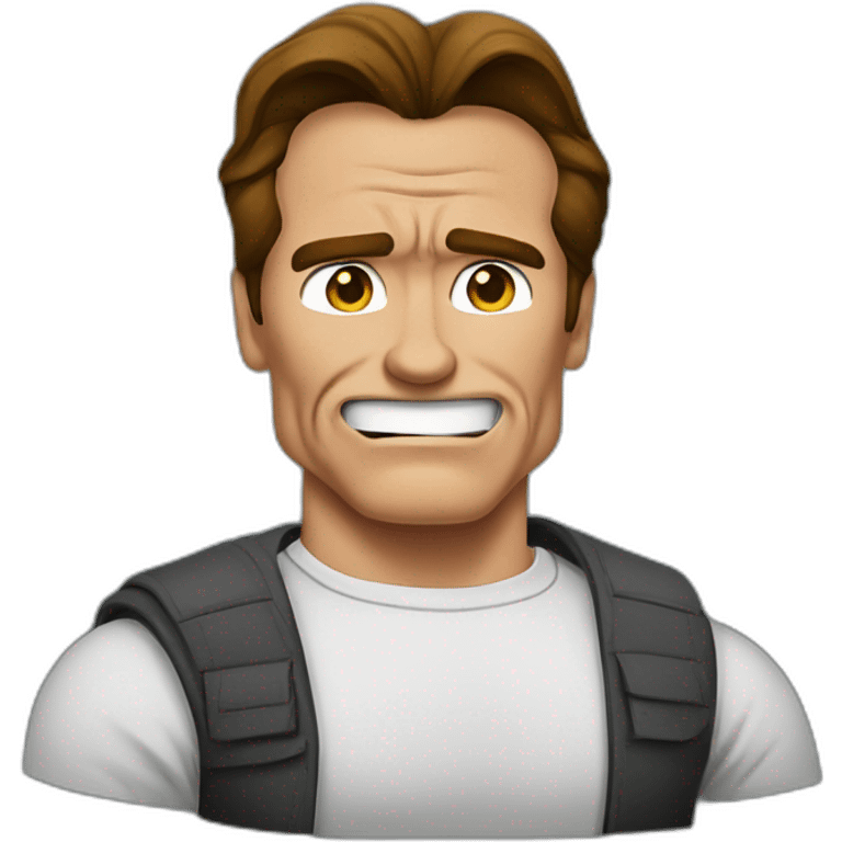 arnold schwarzenegger cartoon wearing henley emoji