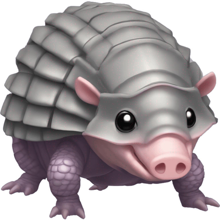 Lavender gray Pig armadillo darth Vader isopod lobster tail fanned tail feathered tail pig armadillo darth Vader face emoji