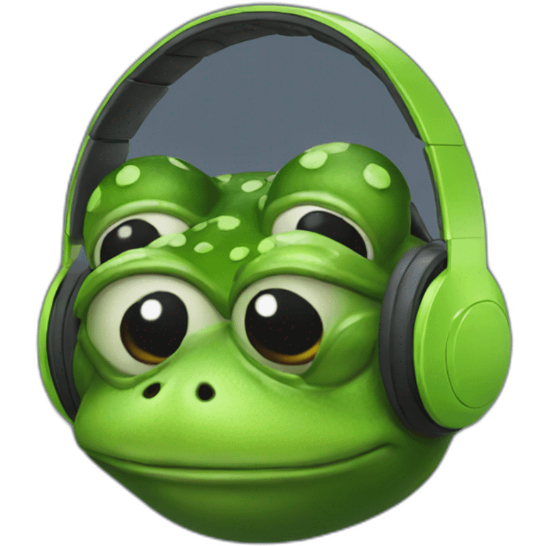 mr frog headphone emoji