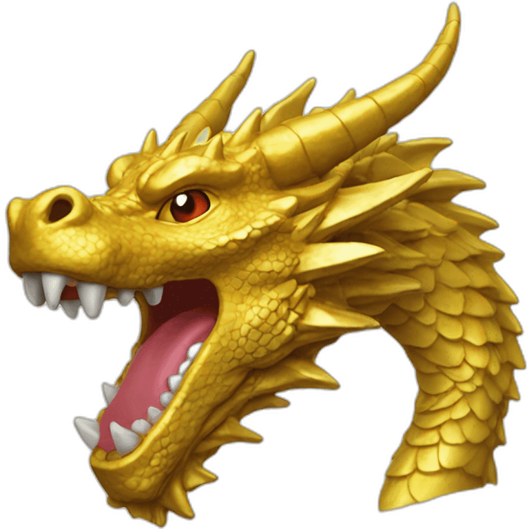 Gold dragon head emoji