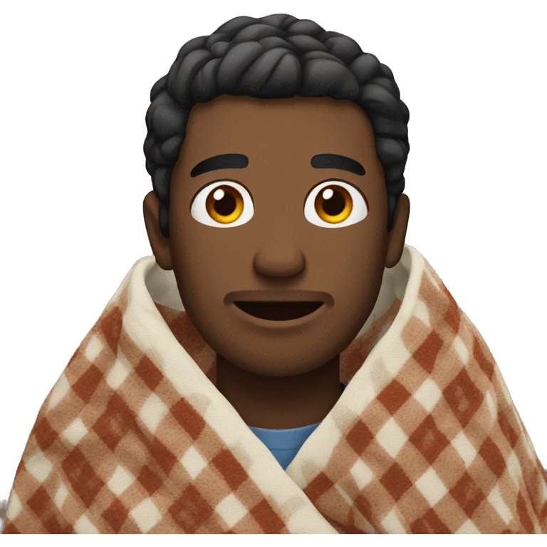 Man with blanket emoji