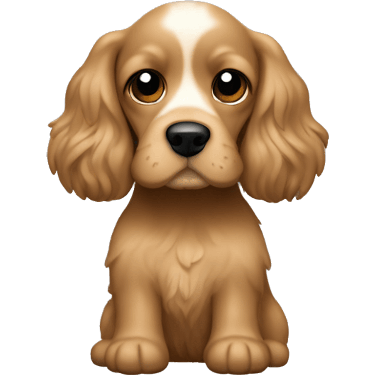 Light brown Cocker Spaniel driving a Black Mazda 2 car emoji