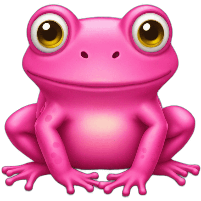 Pink frog emoji