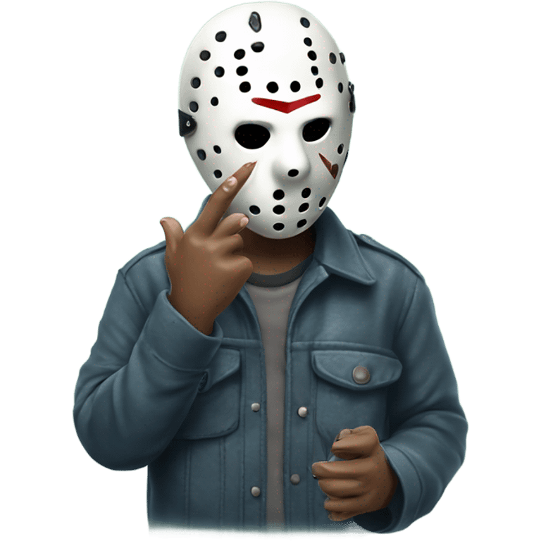 Jason voorhees blowing a kiss emoji