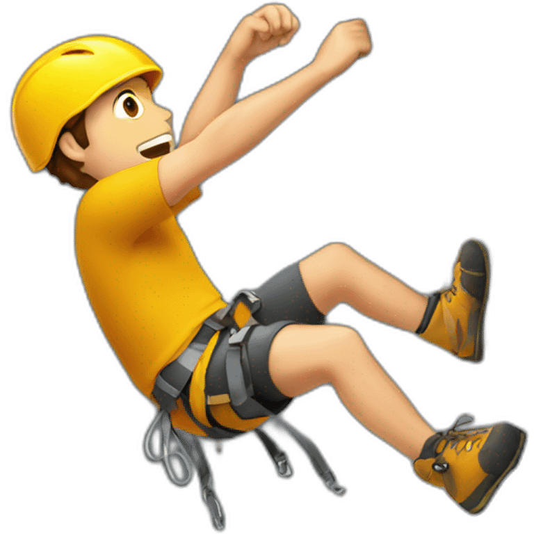 falling rock climbing emoji