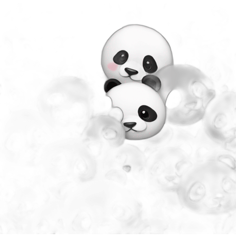 Panda love emoji