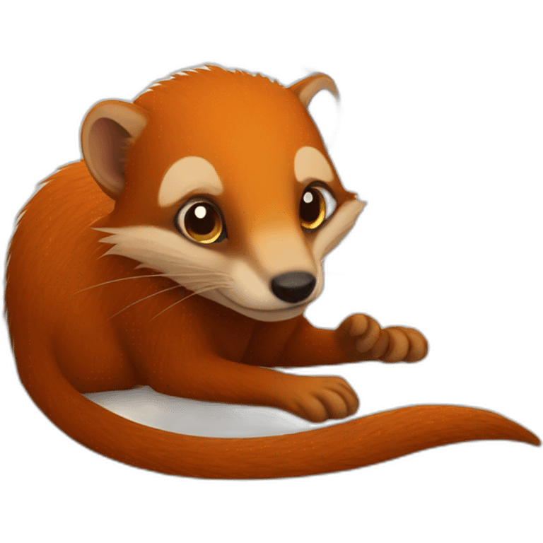 red mongoose in bed emoji