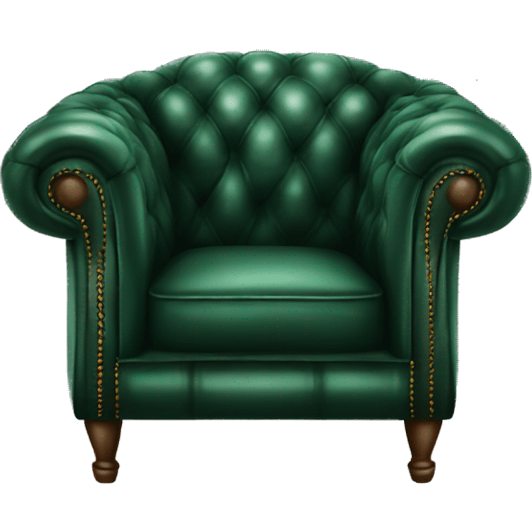 Dark green classic Chesterfield chair emoji