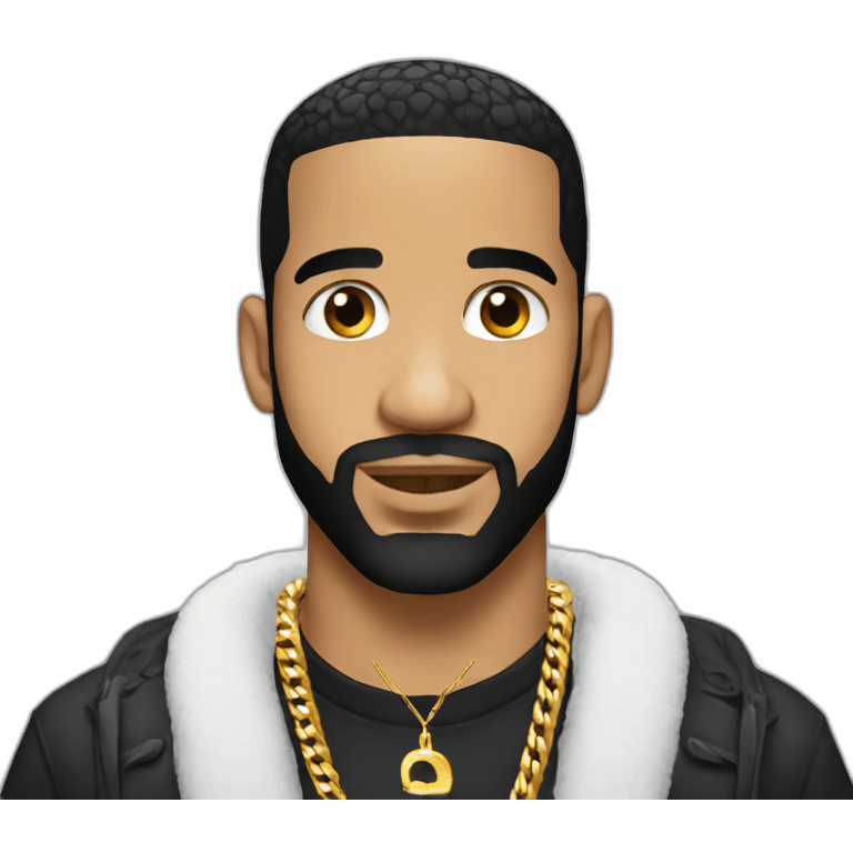 drake with diamond chain emoji