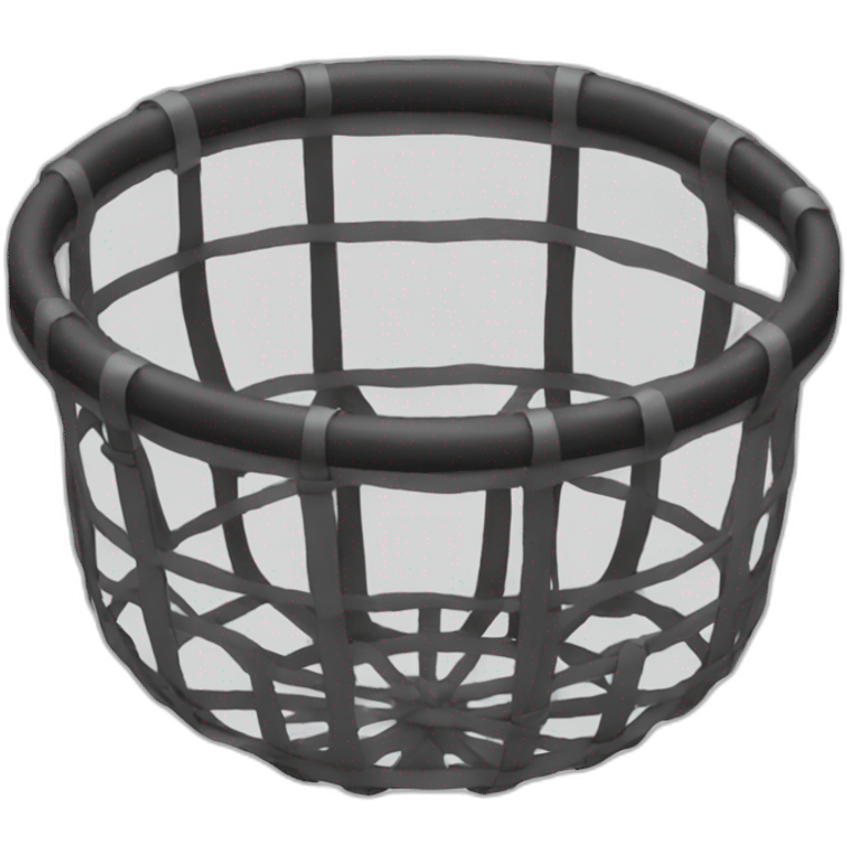 Ballon basket noir emoji