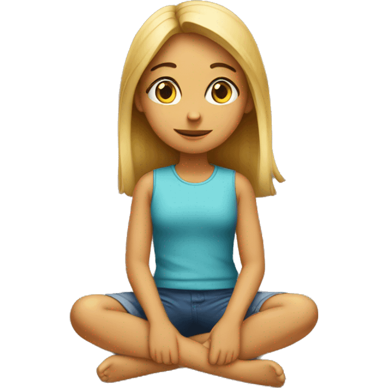 a girl sitting emoji