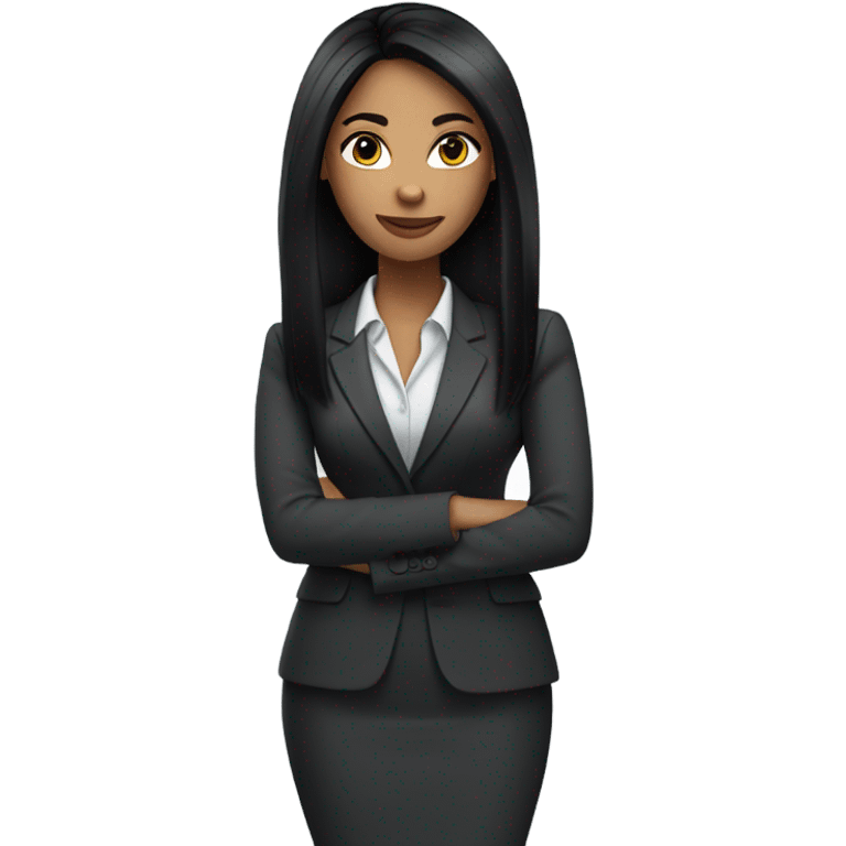 business woman long straight black hair emoji