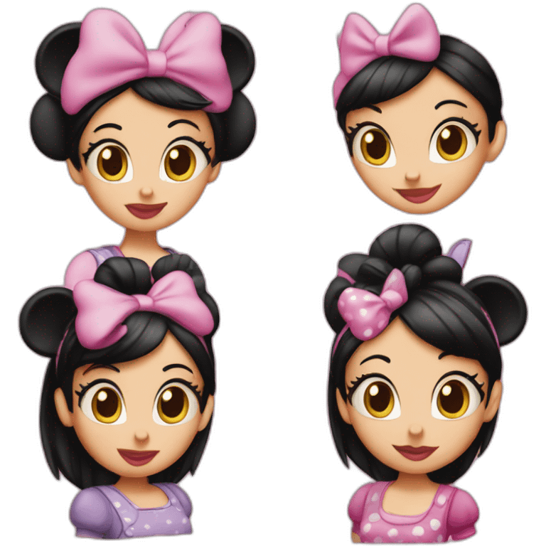 Minnie et Kitty ensemble emoji