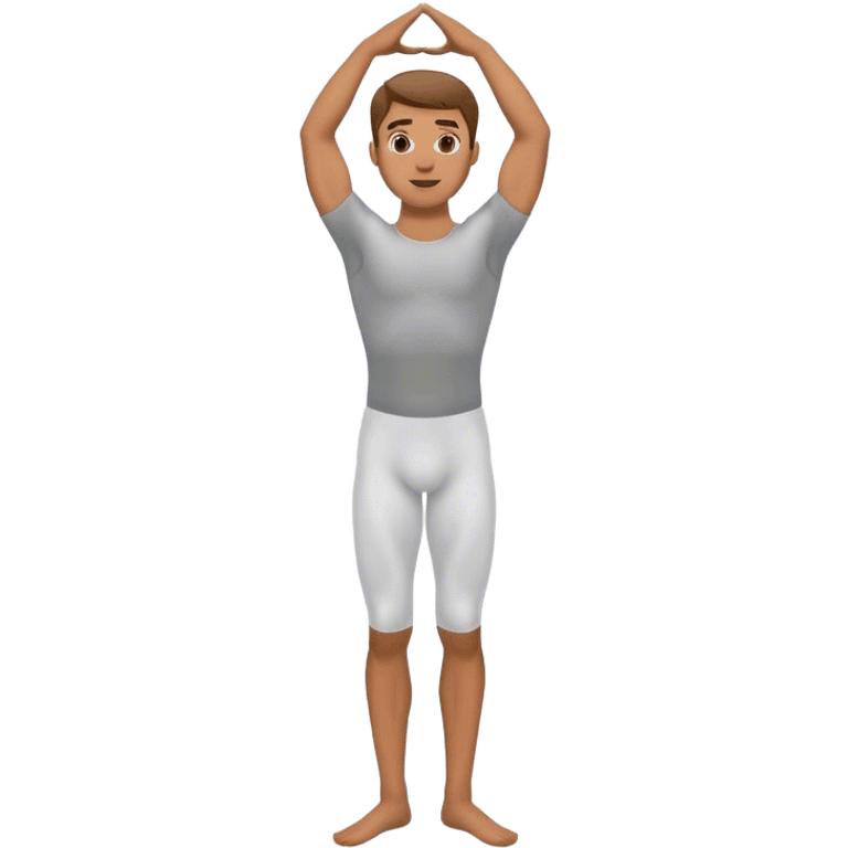 guy with arms over head doing pirouette emoji