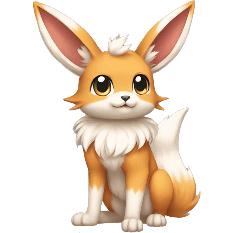 Eeveelution-Bunny-Fox-Pokémon-fusion full body emoji