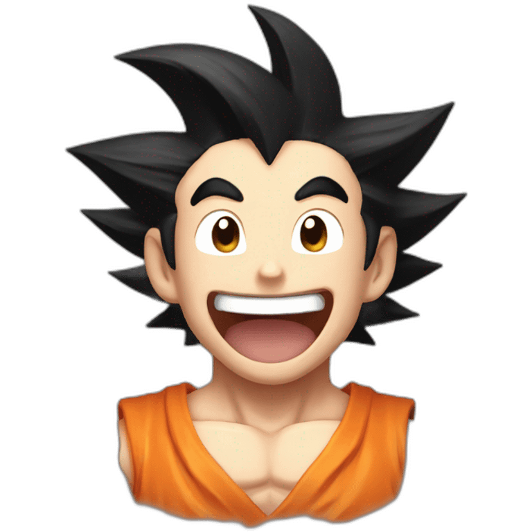 Happy Goku smiling emoji