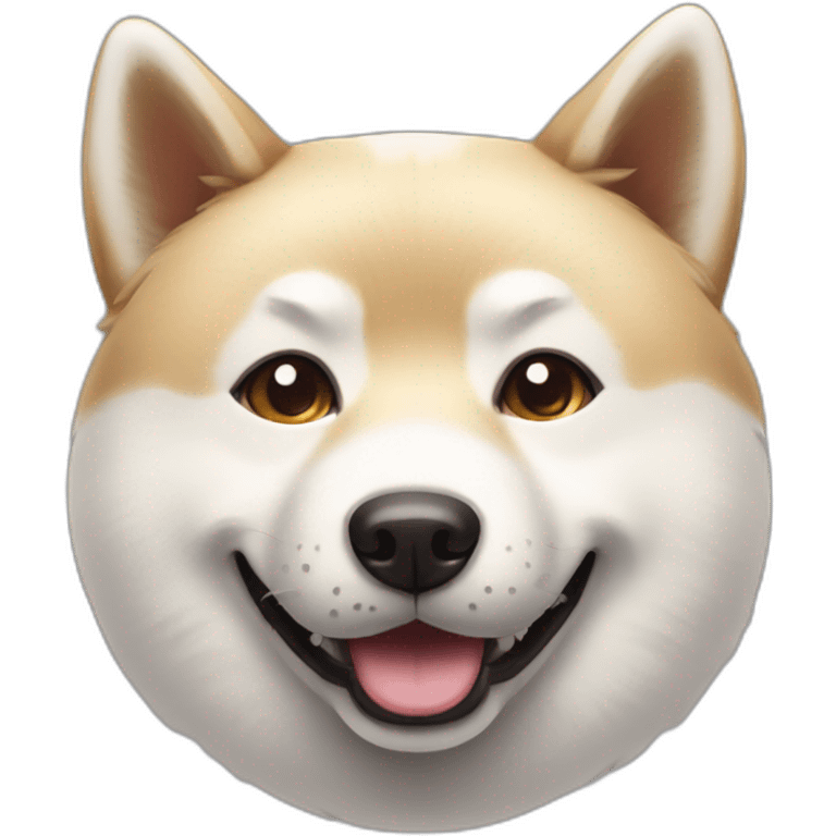 smiling akita inu face emoji