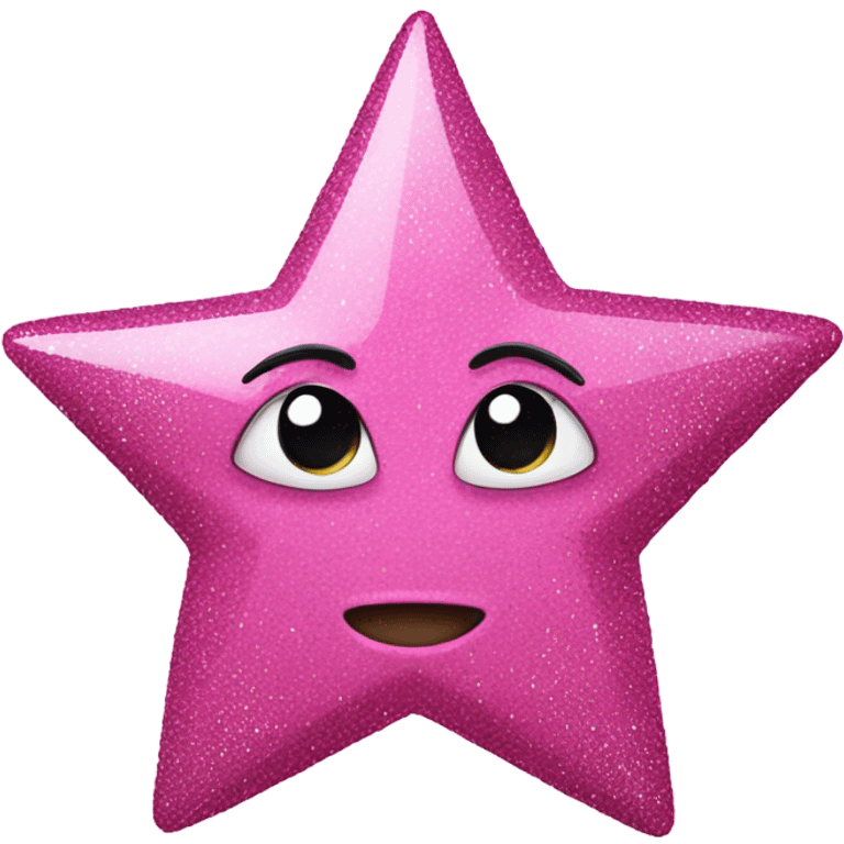 Pink star with glitter emoji