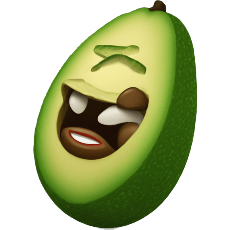 Aguacate con labios grandes emoji