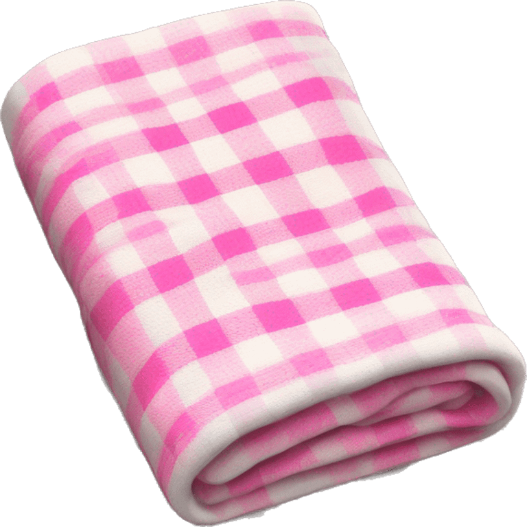 Plad white and pink blanket folded  emoji