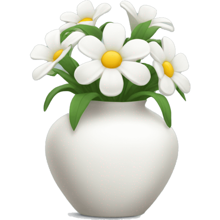 white flower vase emoji