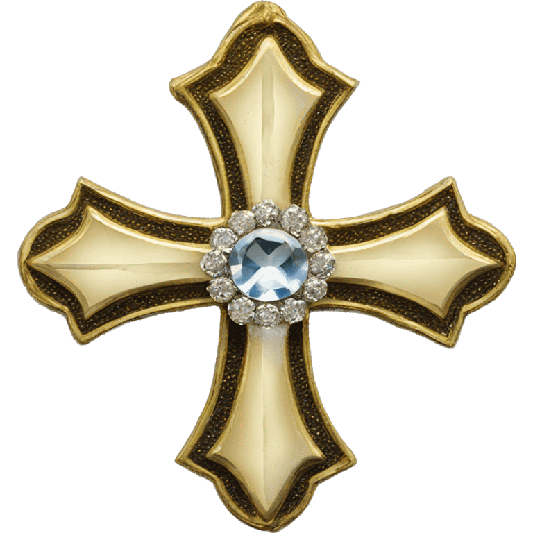 Badge of the cross, diamond,   emoji