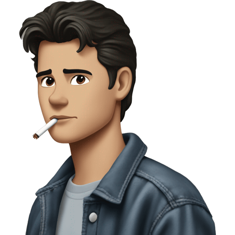 Ponyboy Curtis from the outsiders smoking a cigarette emoji