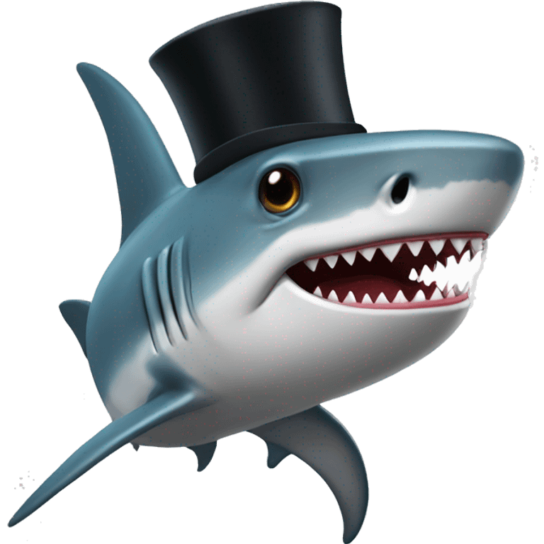 sharkwith tophat emoji