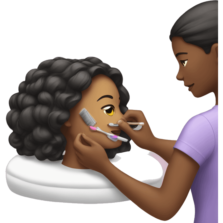 Girl being pampered emoji