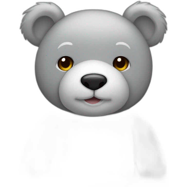 light grey teddy bear emoji