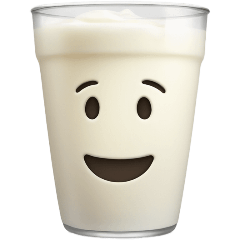 Smiley face with milk on it emoji