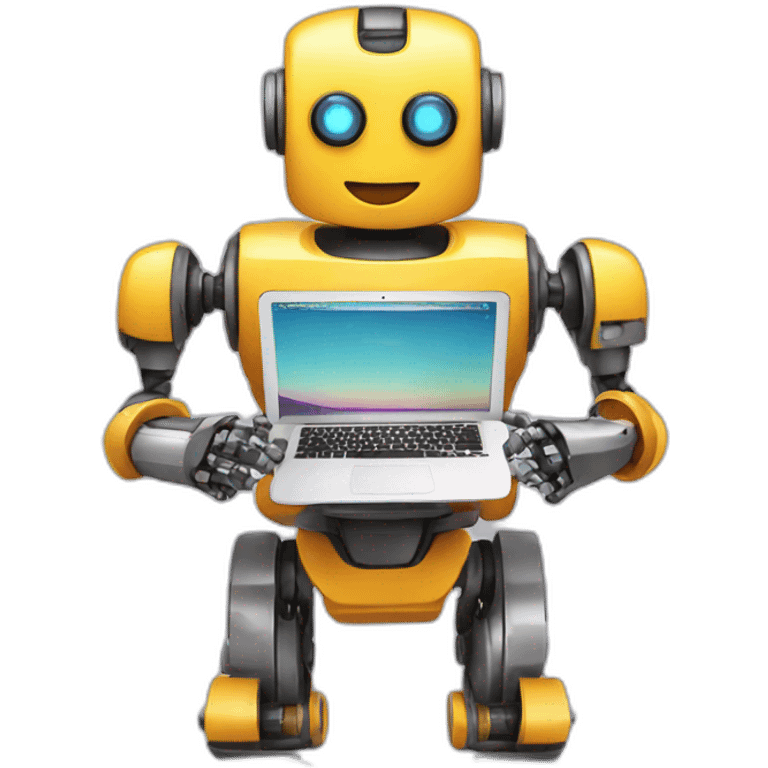 Robots making an app emoji