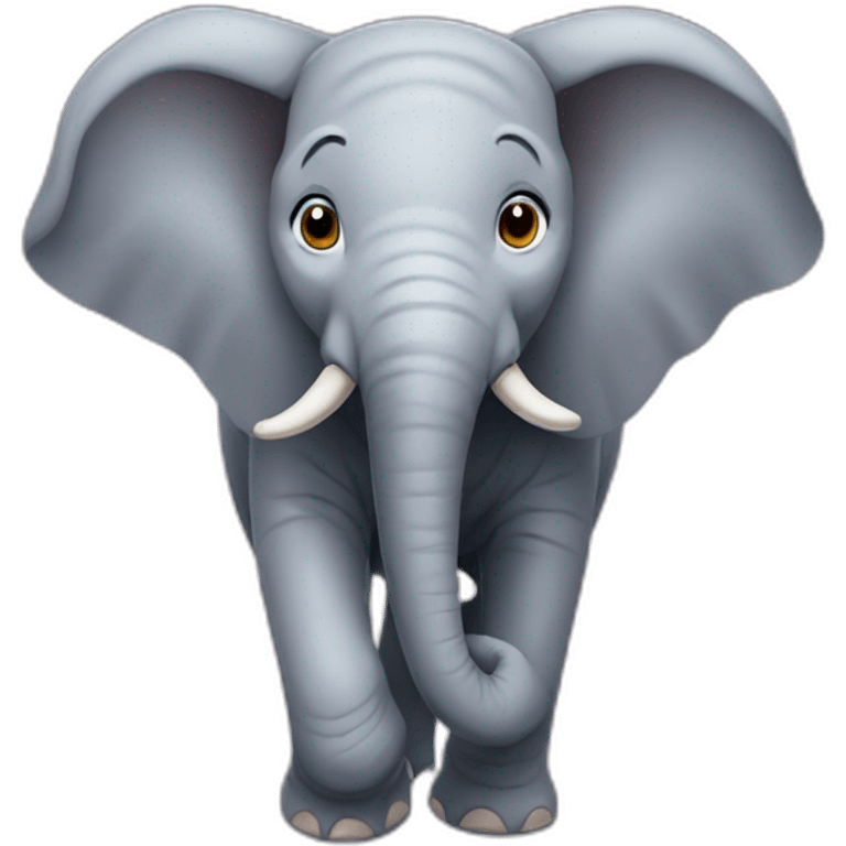 Happy elephant emoji