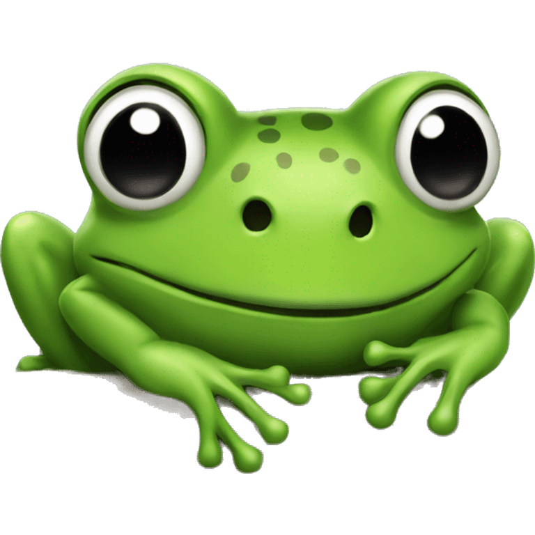 Frog on a log  emoji