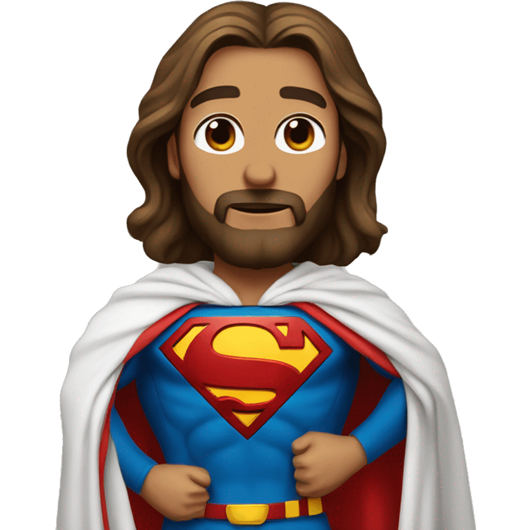 Jesus in superman costume emoji