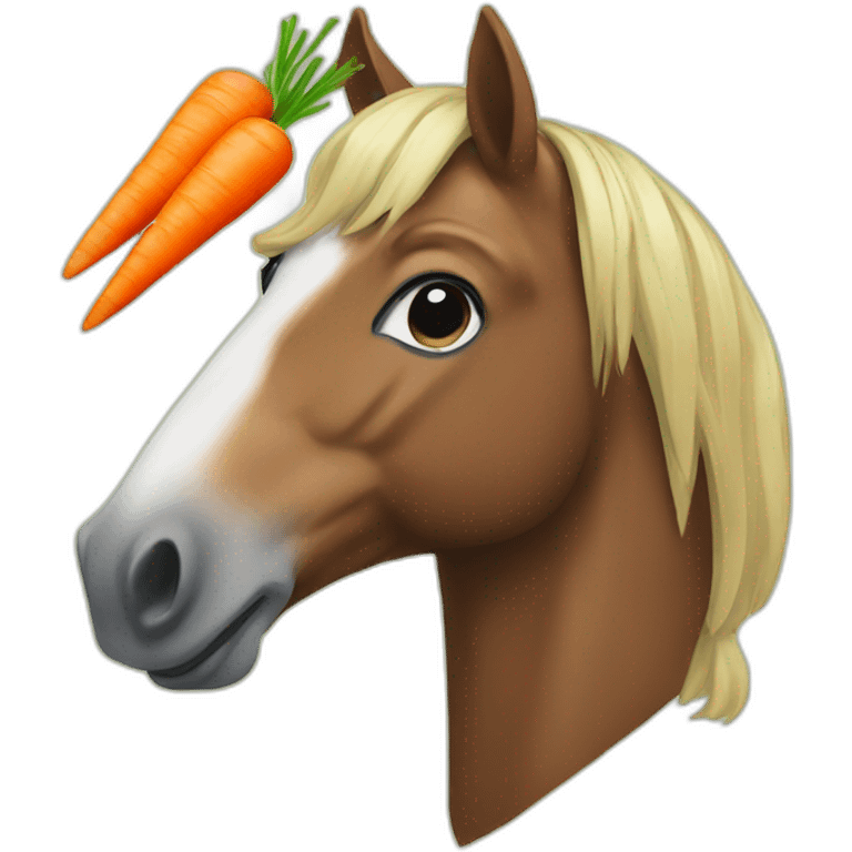 horse with carrot emoji